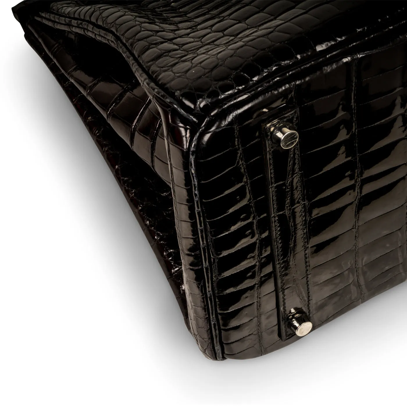 Birkin 35cm - Noir Crocodile Shiny Porosus