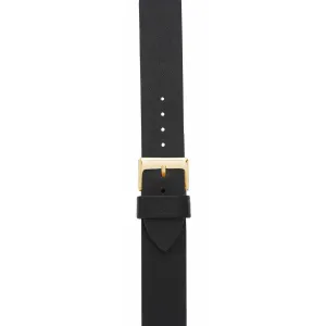 Black 20mm Leather Watch Strap