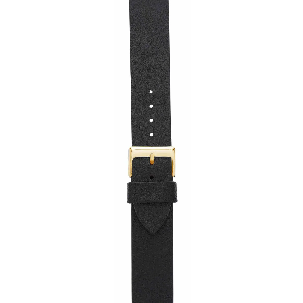 Black 20mm Leather Watch Strap