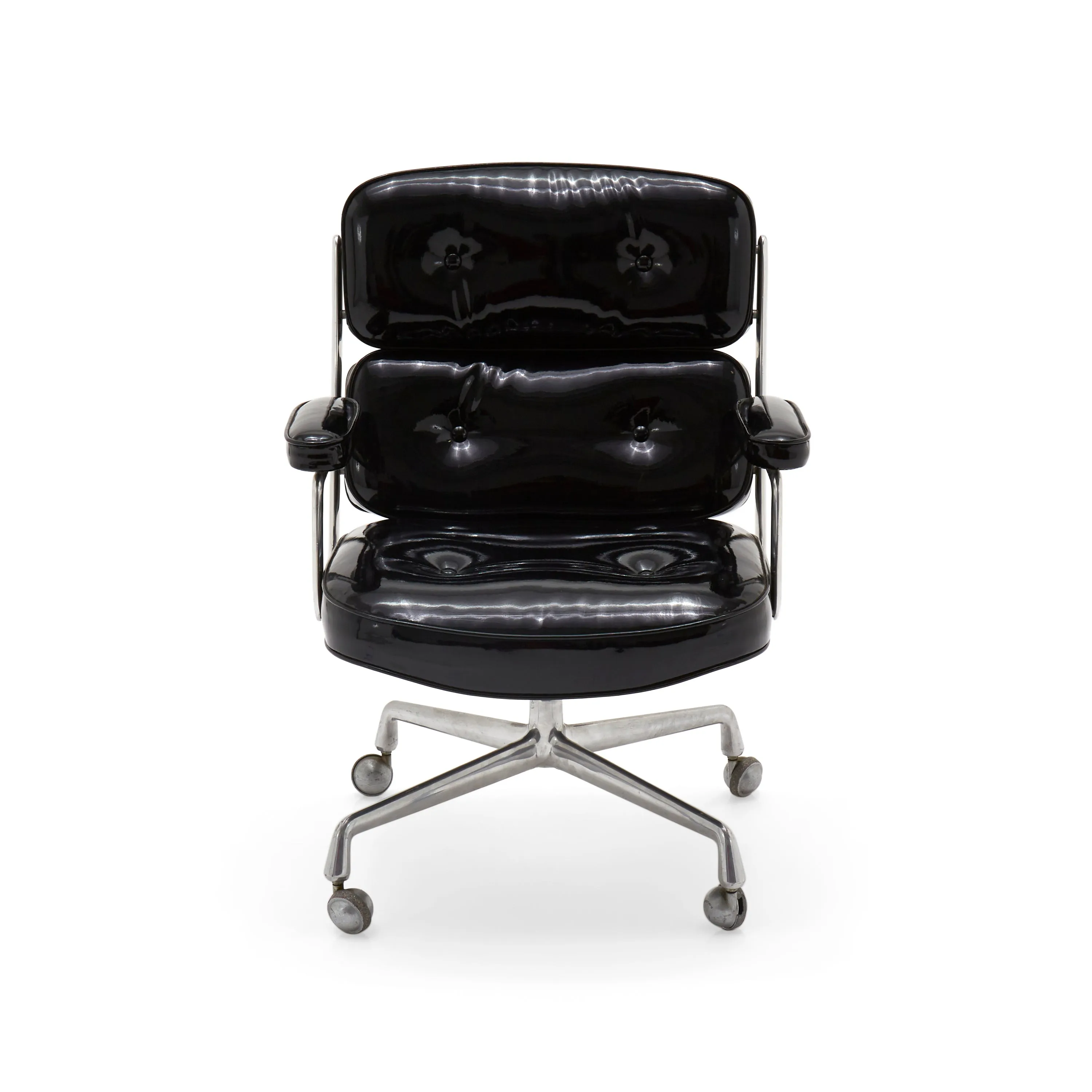 Black Patent Shiny Office Chair