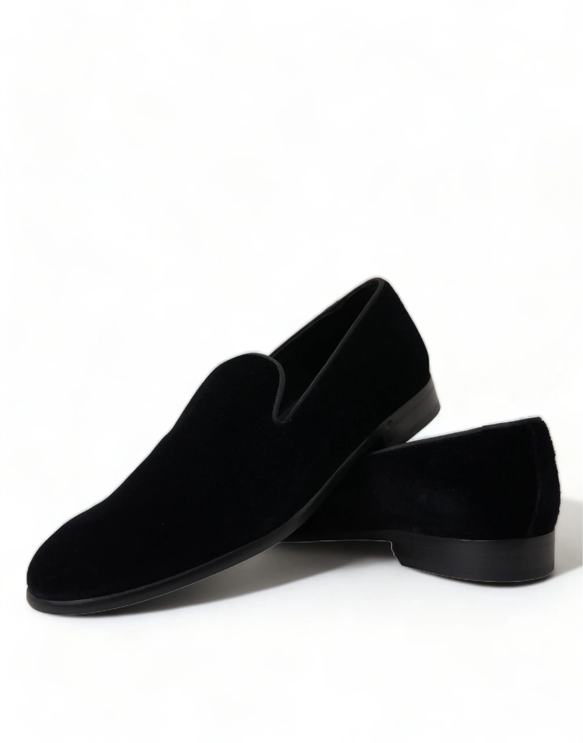 Dolce & Gabbana Elevated Black Velvet Loafers for Men