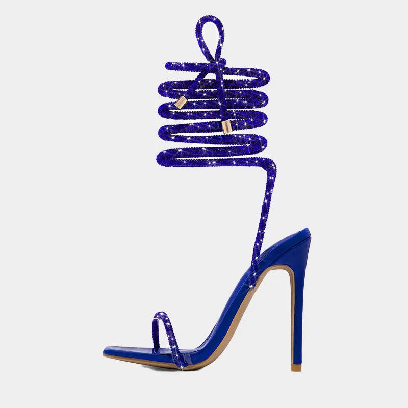 Gardenia Lace-up Party Sandals