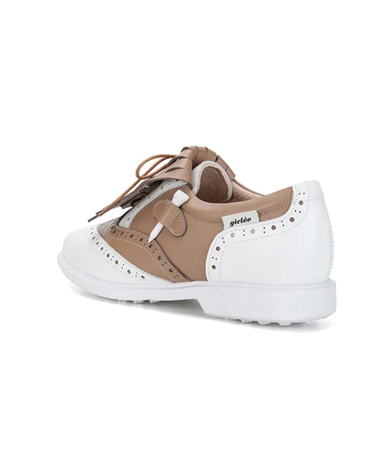 Giclee Tee-In Spikeless Golf Shoes - Beige