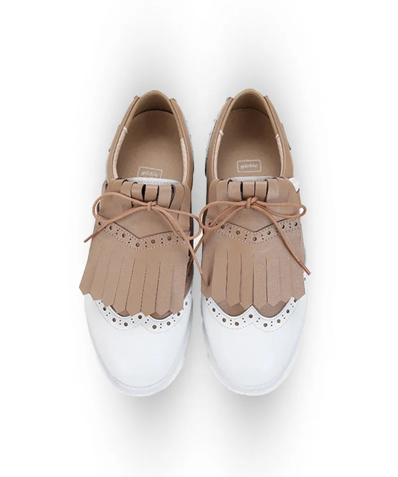 Giclee Tee-In Spikeless Golf Shoes - Beige