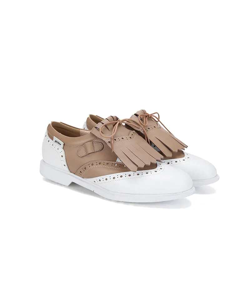 Giclee Tee-In Spikeless Golf Shoes - Beige