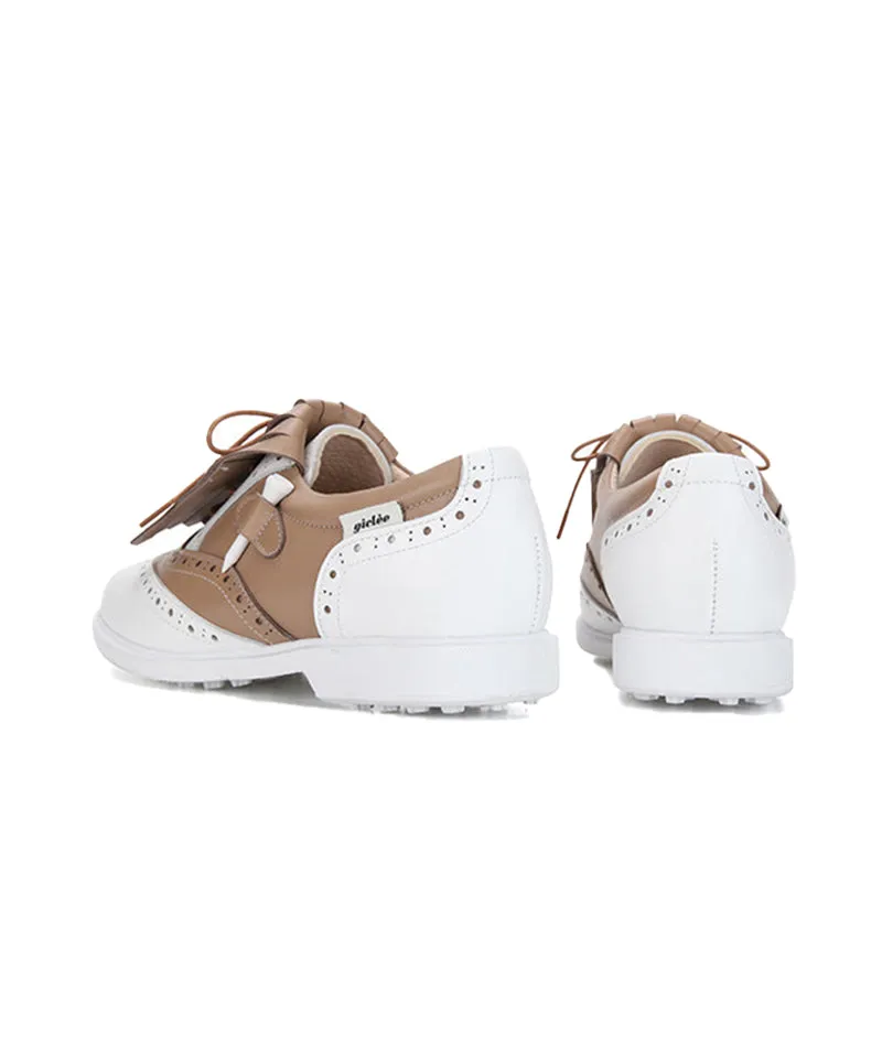 Giclee Tee-In Spikeless Golf Shoes - Beige
