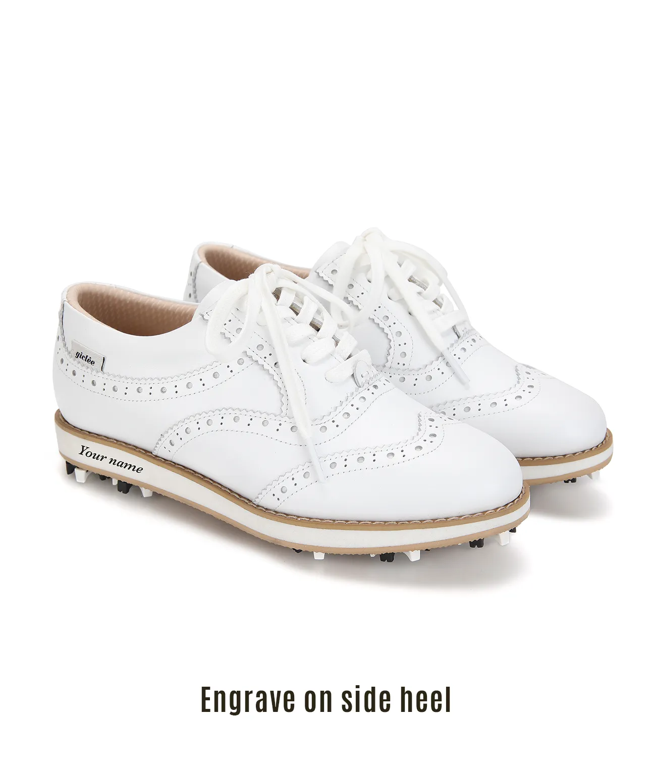 Giclee Tee-In Spikeless Golf Shoes - Beige