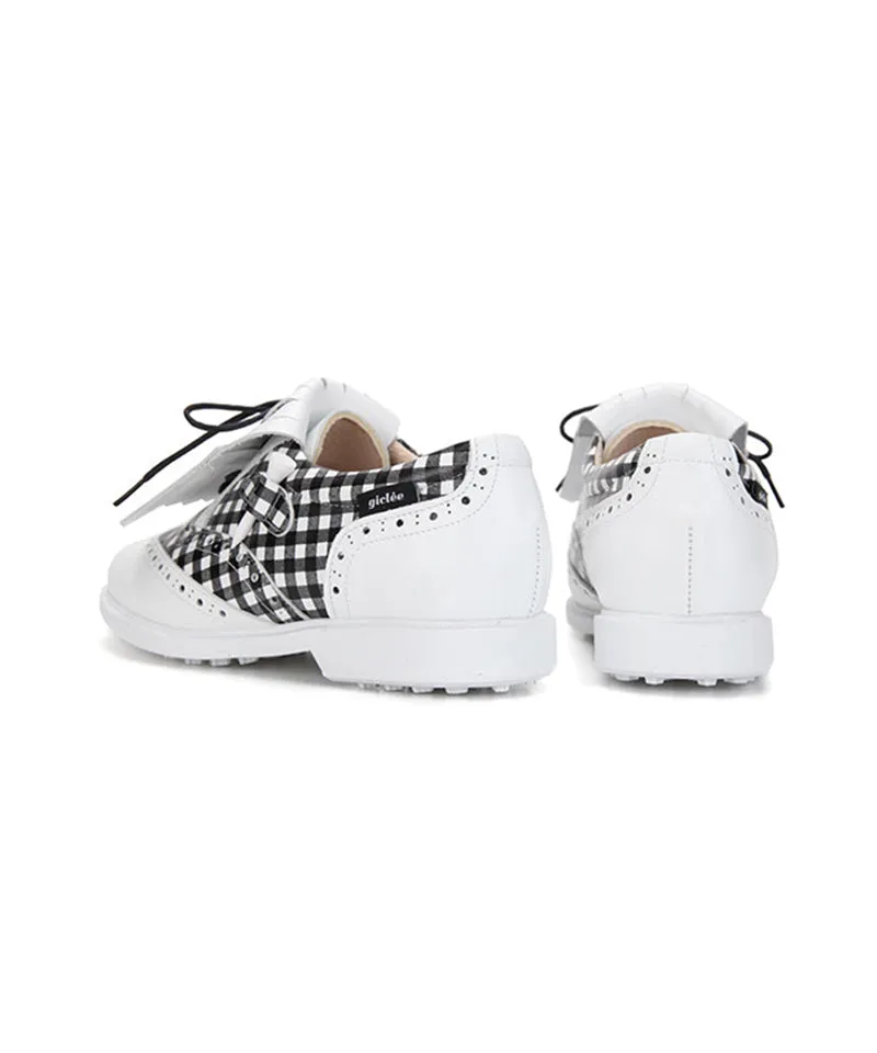 Giclee Tee-In Spikeless Golf Shoes - Black Check