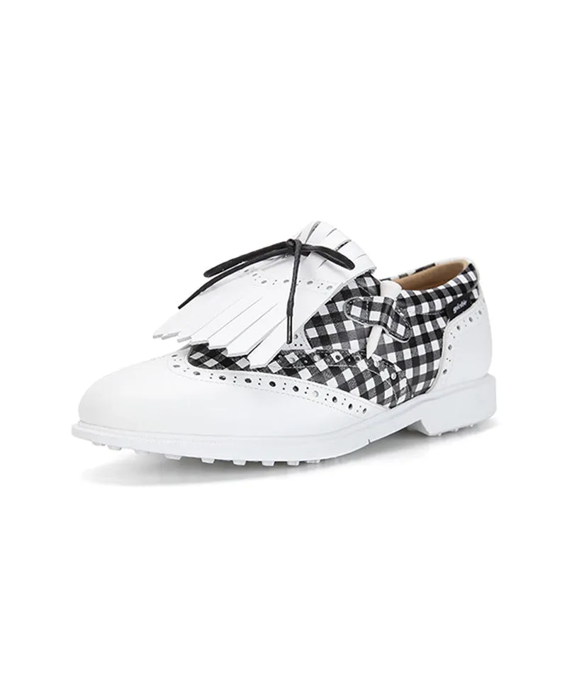 Giclee Tee-In Spikeless Golf Shoes - Black Check