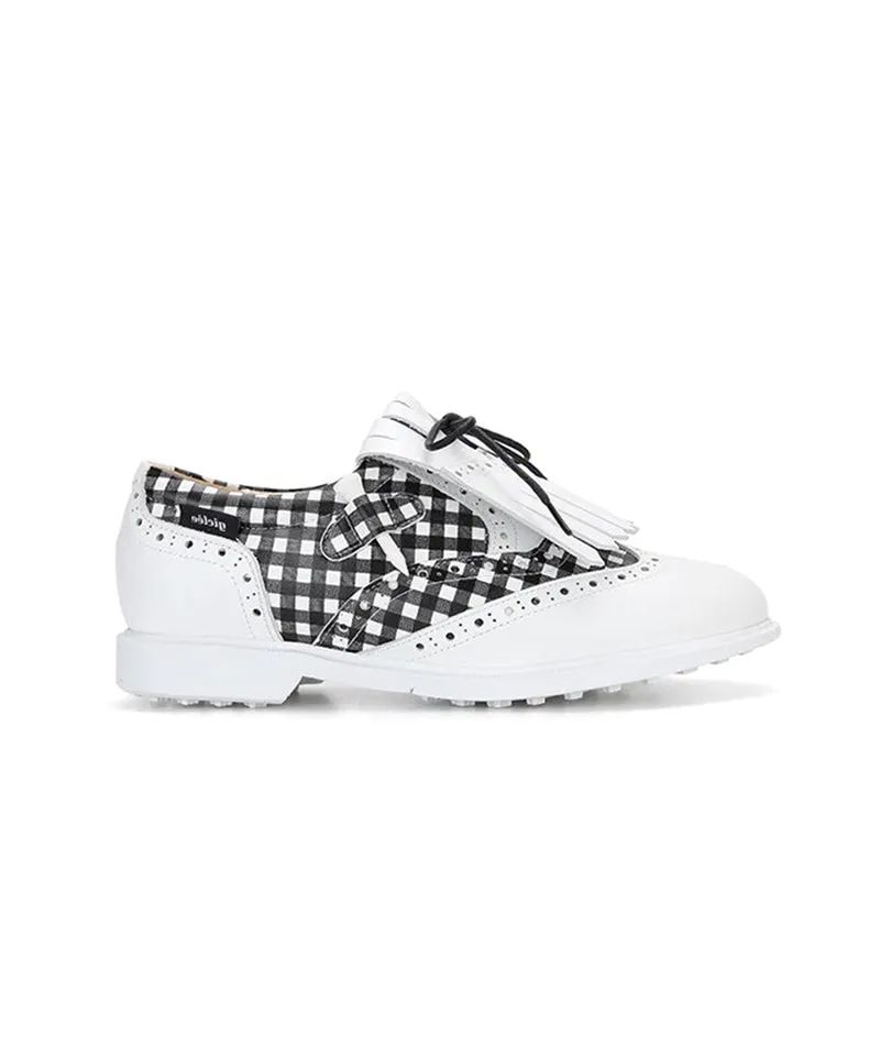 Giclee Tee-In Spikeless Golf Shoes - Black Check