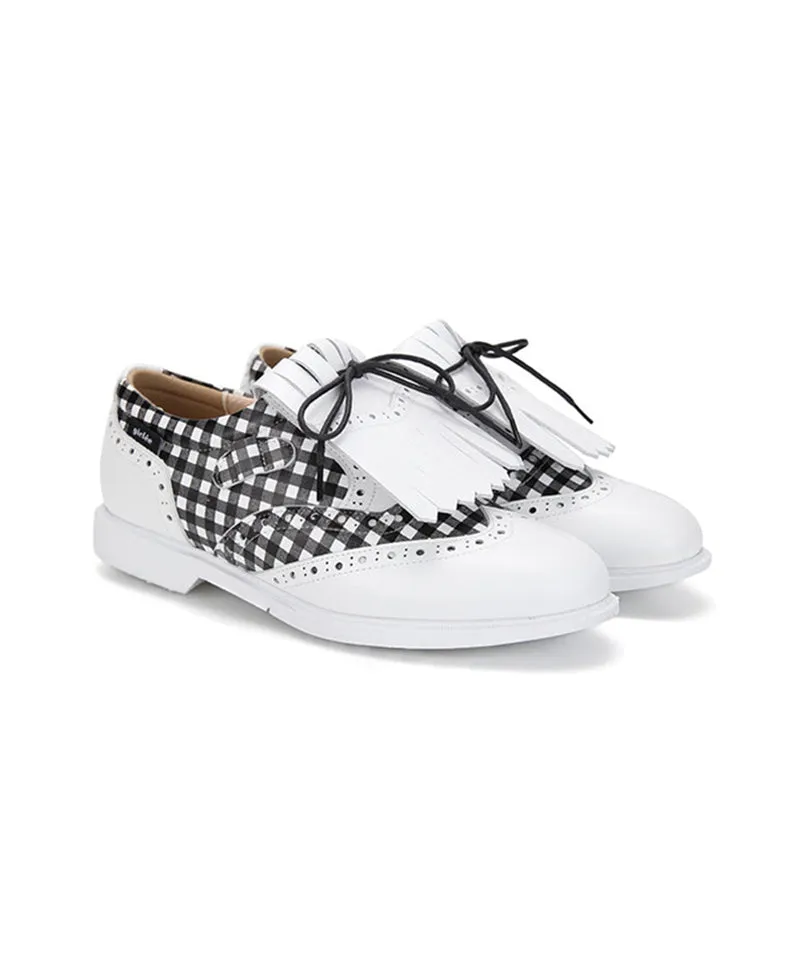 Giclee Tee-In Spikeless Golf Shoes - Black Check