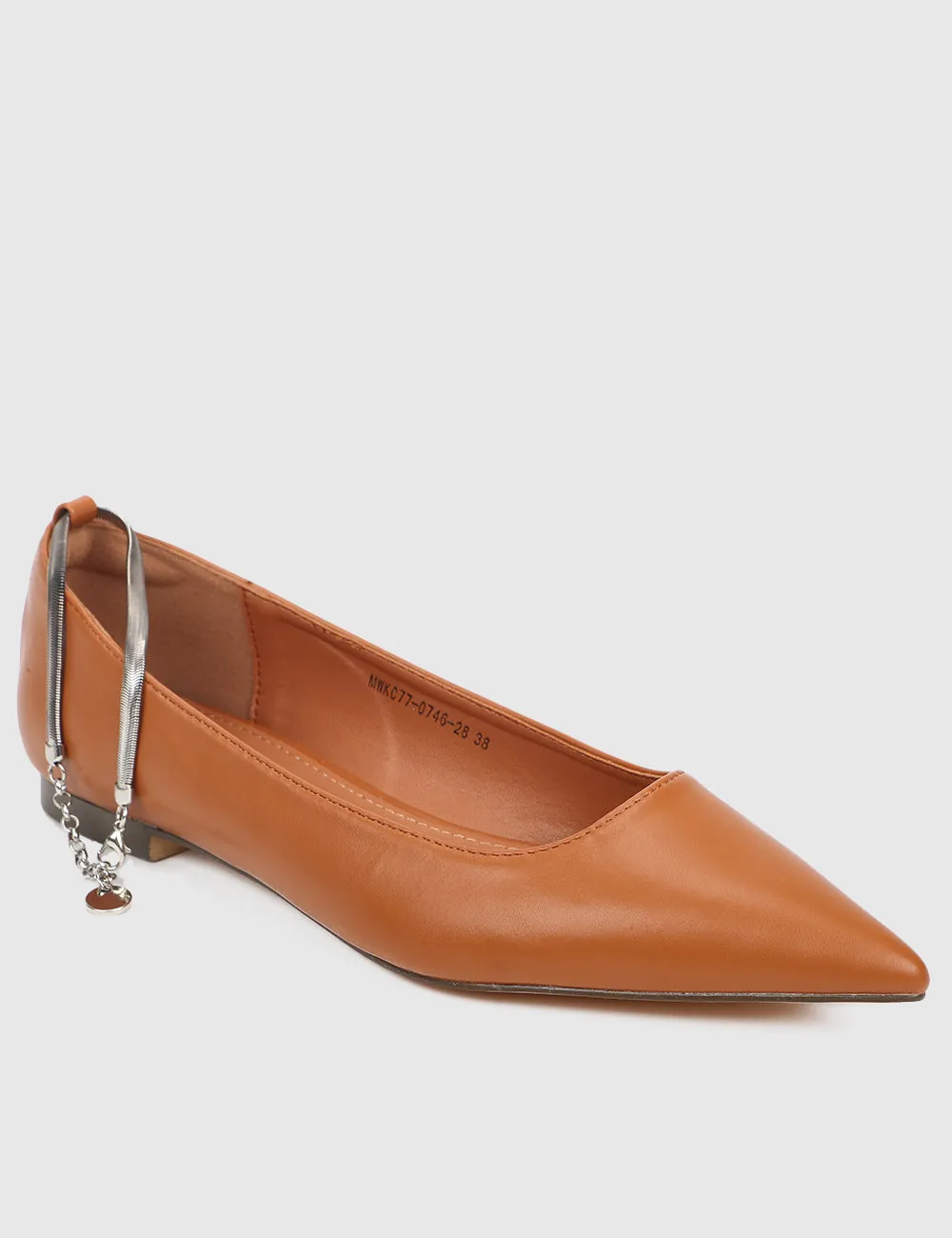 Joisse Pointed Toe Ballerina & Flats (Caramel)