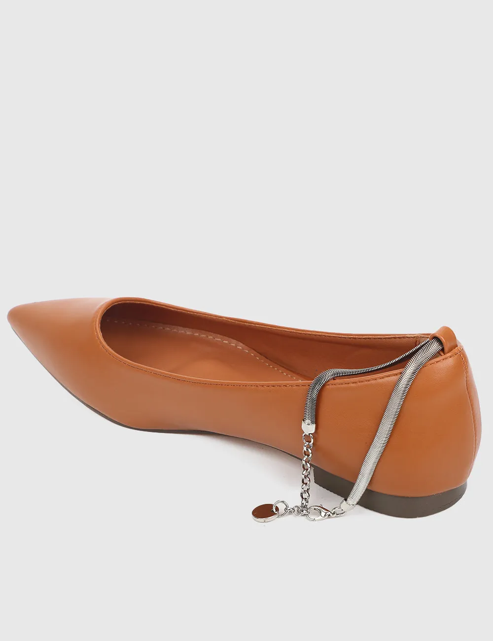 Joisse Pointed Toe Ballerina & Flats (Caramel)