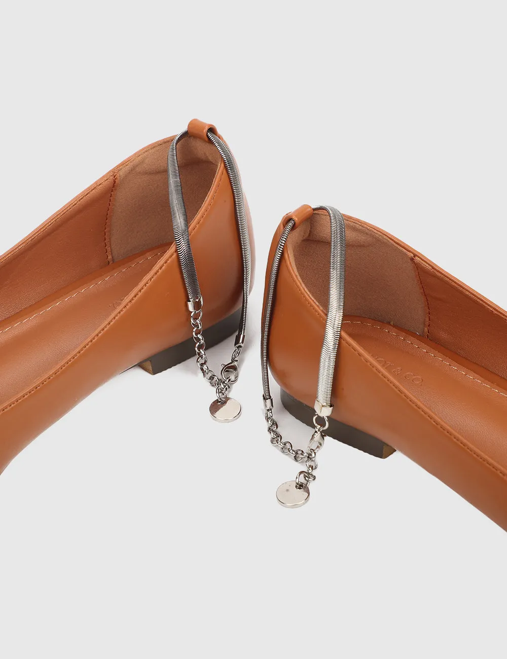 Joisse Pointed Toe Ballerina & Flats (Caramel)
