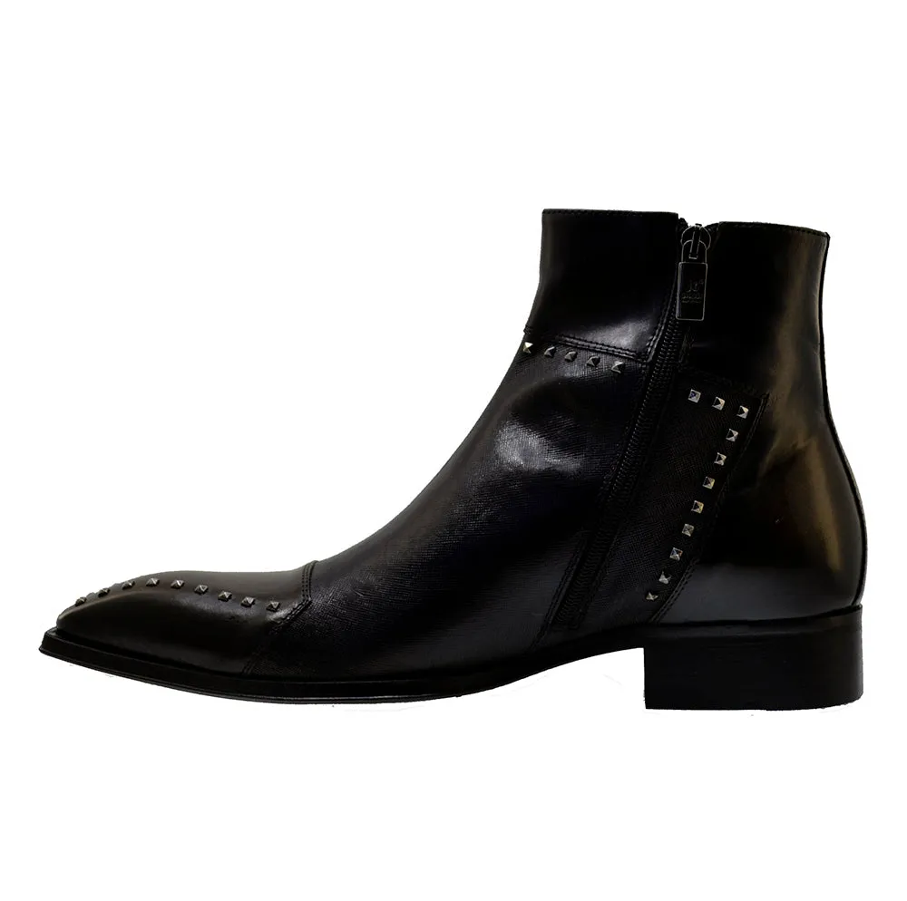 Men's Italian Shoes Jo Ghost 3516 Black Brown Leather Dress Boots