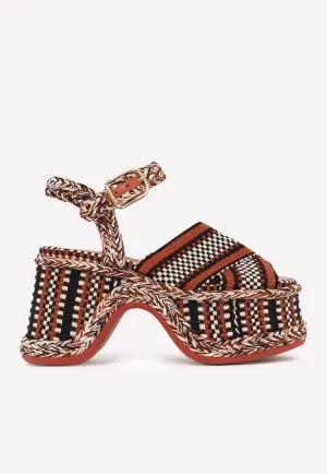 Meril 100 Woven Platform Sandals