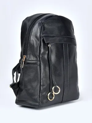 Shiny Black Backpack