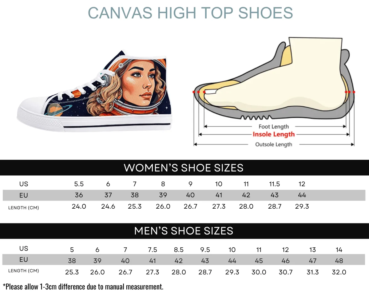 Space Pin-Up High Tops