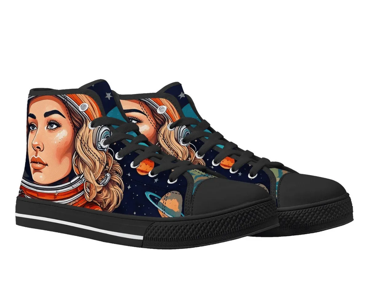 Space Pin-Up High Tops