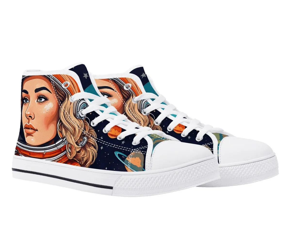 Space Pin-Up High Tops