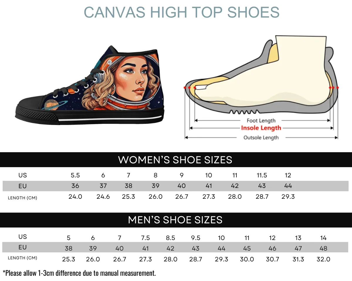Space Pin-Up High Tops