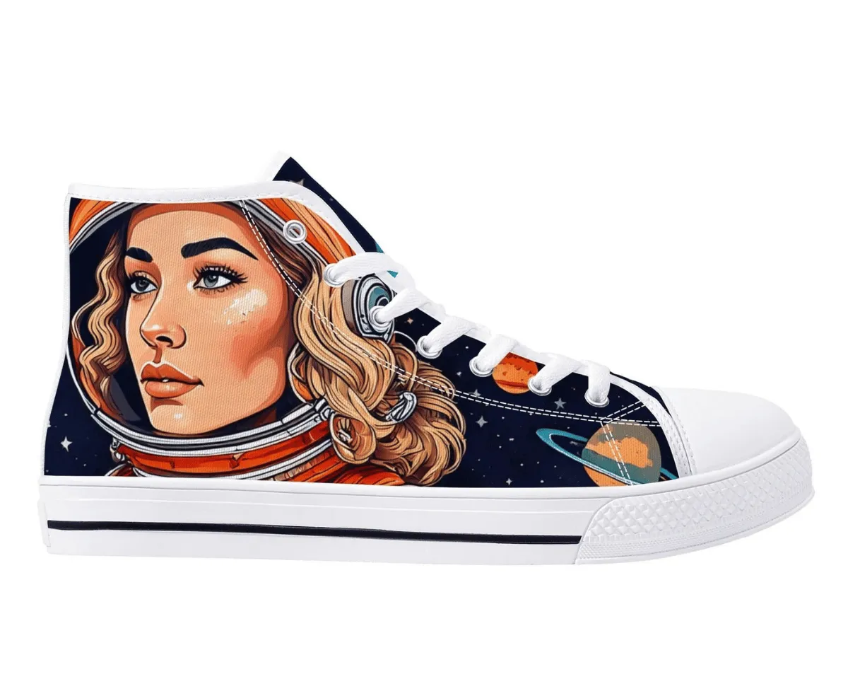 Space Pin-Up High Tops