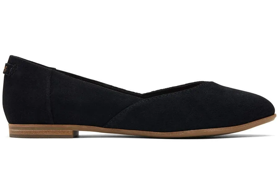 TOMS Womens Jutti Neat Flats - Black
