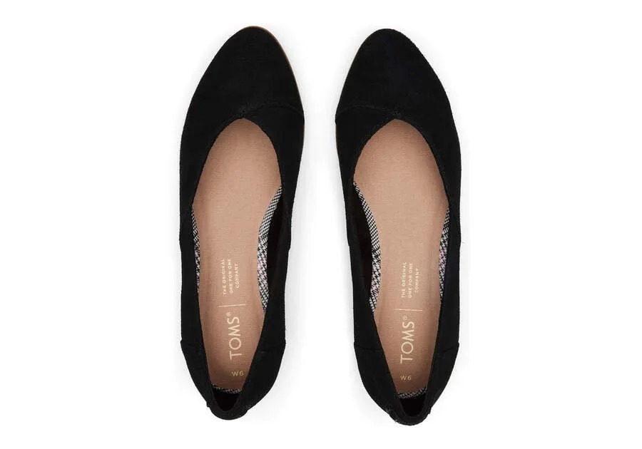 TOMS Womens Jutti Neat Flats - Black