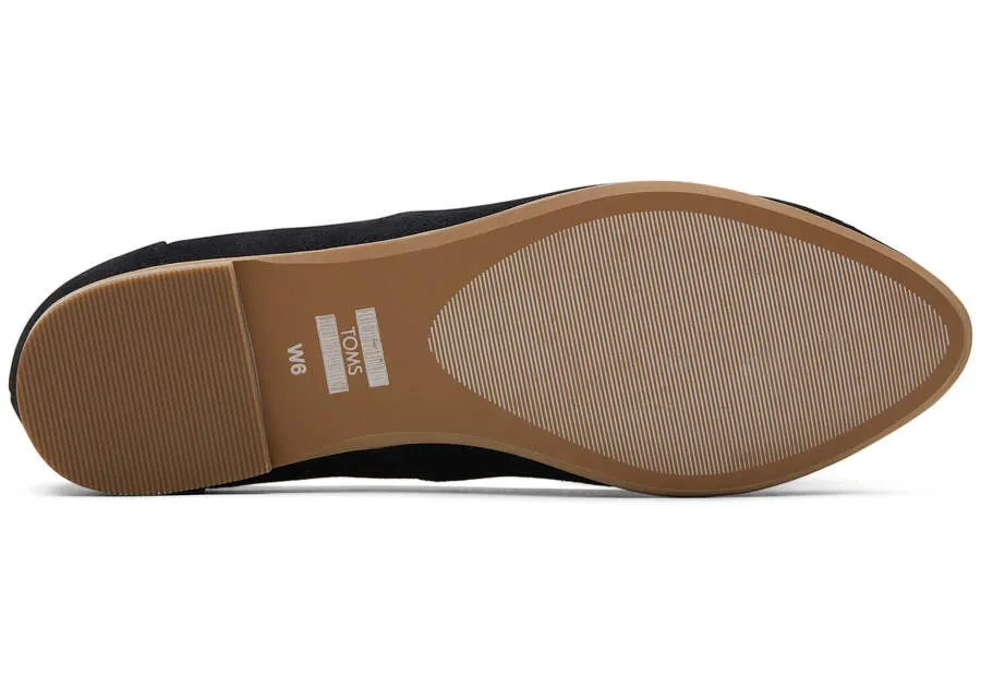 TOMS Womens Jutti Neat Flats - Black