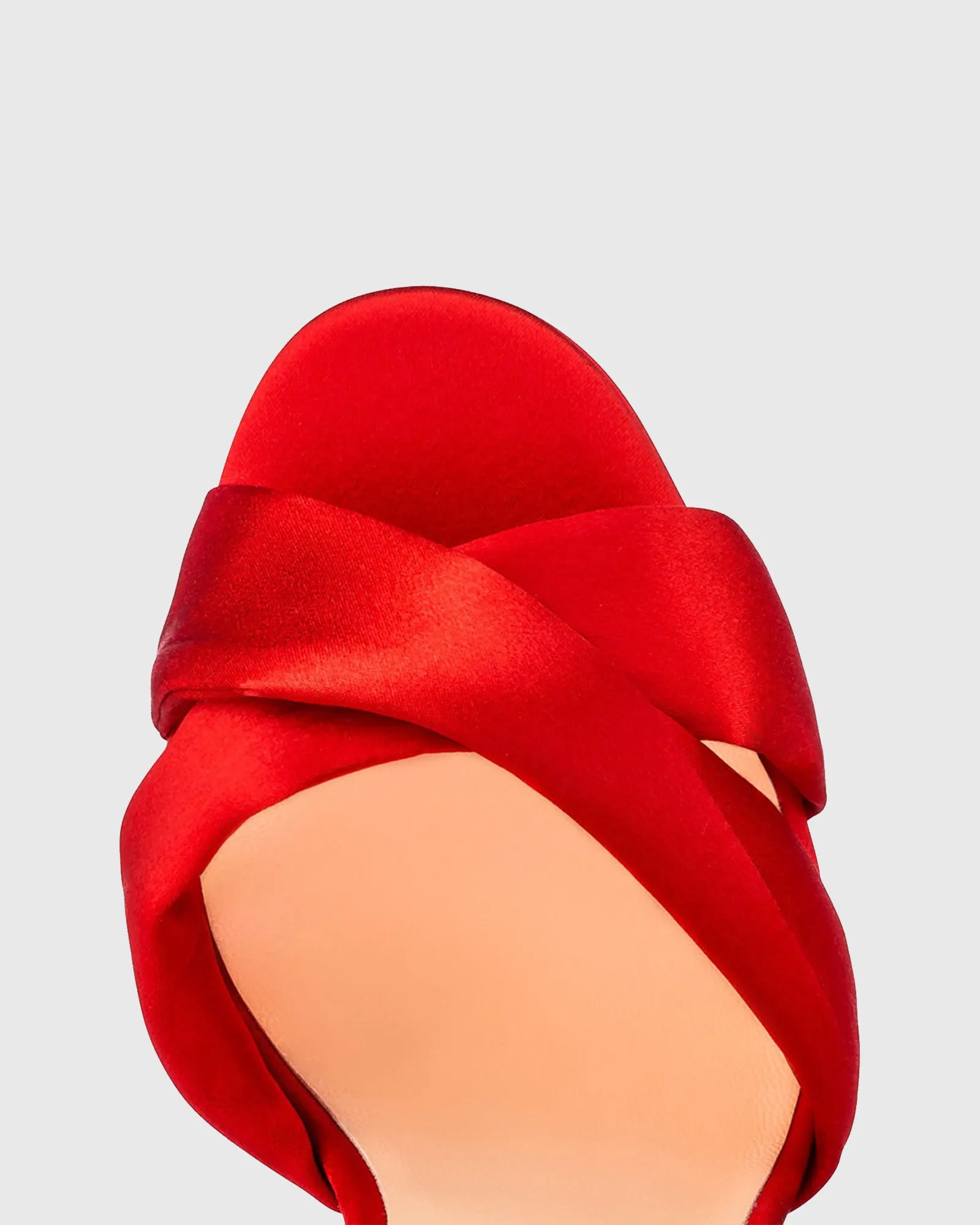Viola Cross Lace Up Sandals In Red