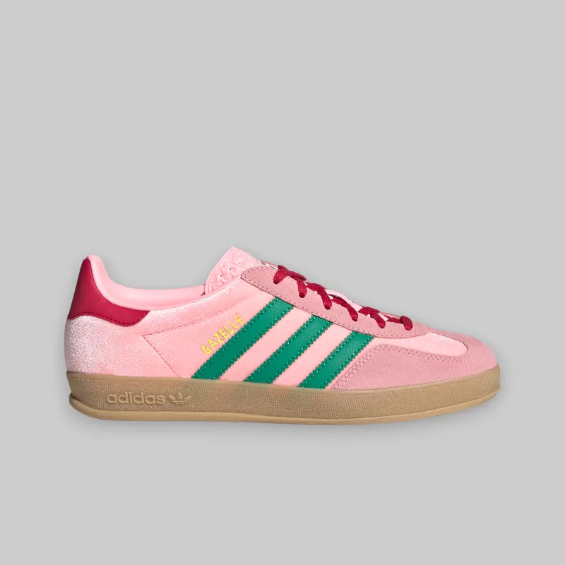Women's Gazelle Indoor Velvet 'Glow Pink/Court Green'