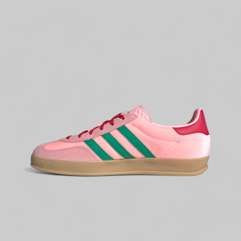 Women's Gazelle Indoor Velvet 'Glow Pink/Court Green'