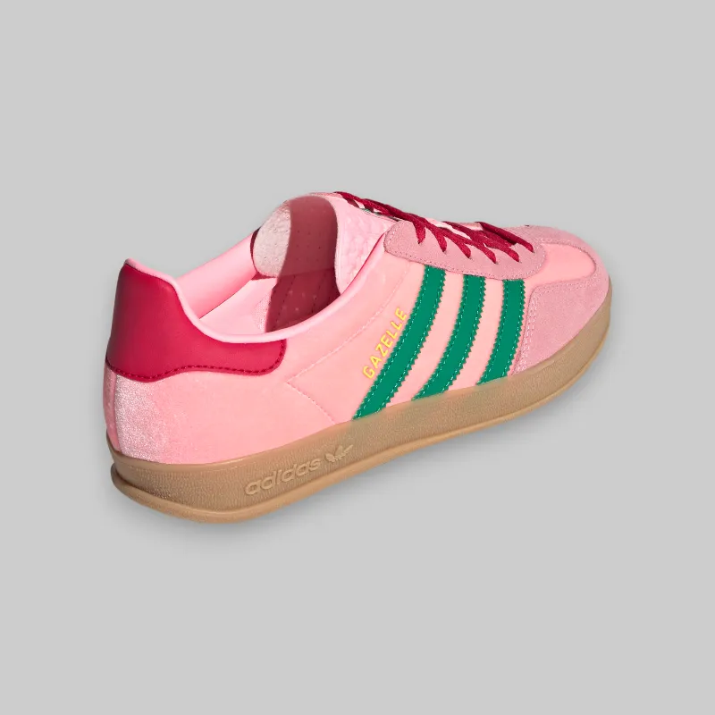 Women's Gazelle Indoor Velvet 'Glow Pink/Court Green'